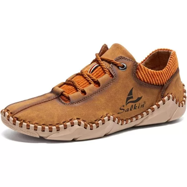 Mens Casual Shoes Fashion Sneakers Leather Oxfords Work Shoe Sneaker for MenBrown