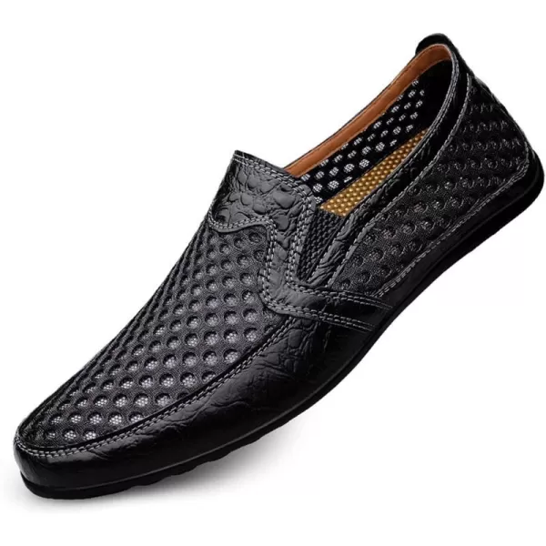 Mens Loafers Shoes Causal Slip On Loafers Moccasins Shoes Lightweight Summer Sneaker Shoes for Men Size 6512Black
