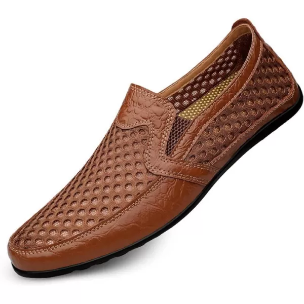 Mens Loafers Shoes Causal Slip On Loafers Moccasins Shoes Lightweight Summer Sneaker Shoes for Men Size 6512Brown