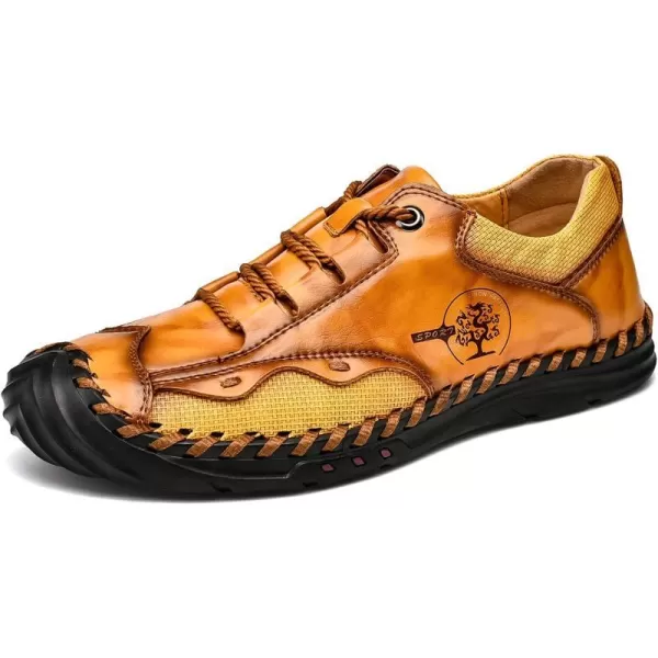 Mens Shoes Casual Fashion Oxfords Shoes LaceUp Leather Driving Shoes Comfortable Work Dress Walking Shoes for Men OutdoorBrown