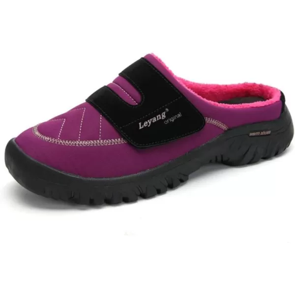 Women Winter Warm Slippers House Slippers with Fuzzy Plush Lining Slip On Breathable NonSlip Shoesnbspfor Indoor OutdoorPurpleb