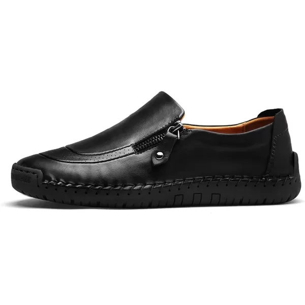 Dacomfy Mens Shoes Work Shoes for Men Leather Casual Slipon Loafers Shoes Comfortable Oxfords Loafers Shoes Business Dress Driving Shoes Walking for MenBlack