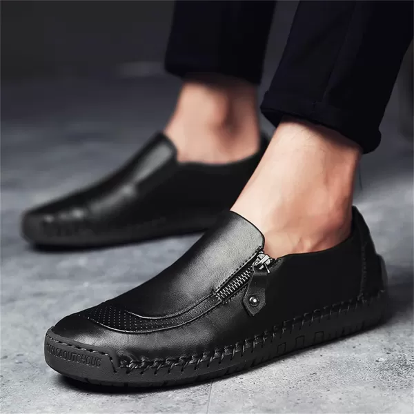 Dacomfy Mens Shoes Work Shoes for Men Leather Casual Slipon Loafers Shoes Comfortable Oxfords Loafers Shoes Business Dress Driving Shoes Walking for MenBlack