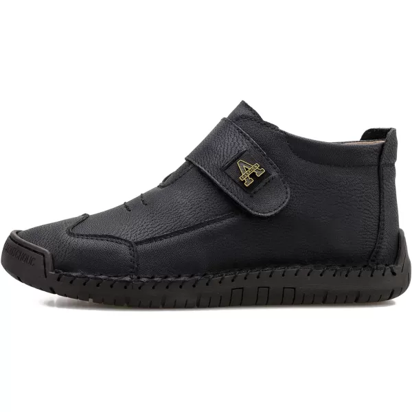 Lazzy Mens Casual Ankle Boots Leather Chukka Boot Comfortable Oxfords Dress Walking Shoes for MenBlacka
