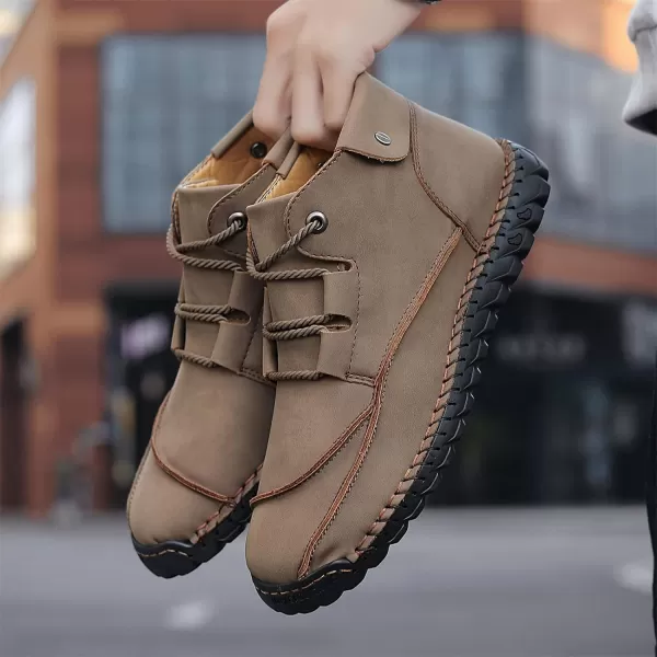 Lazzy Mens Casual Ankle Boots Leather Chukka Boot Comfortable Oxfords Dress Walking Shoes for MenCamela