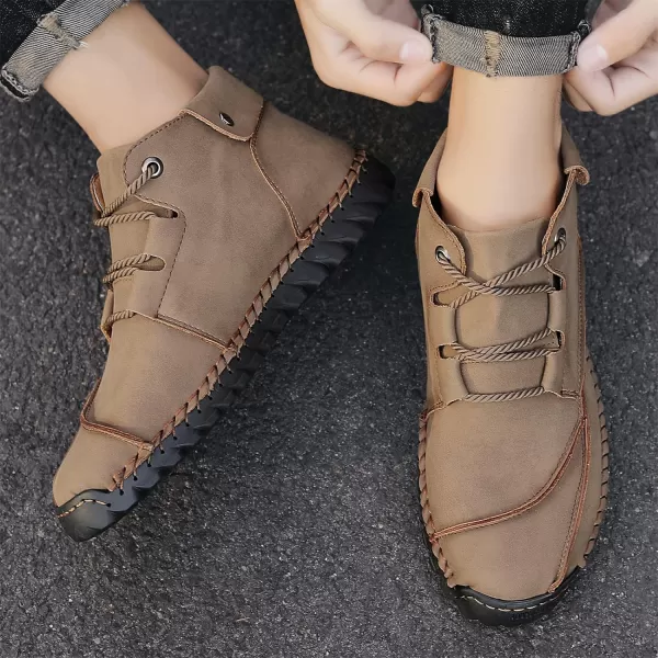 Lazzy Mens Casual Ankle Boots Leather Chukka Boot Comfortable Oxfords Dress Walking Shoes for MenCamela