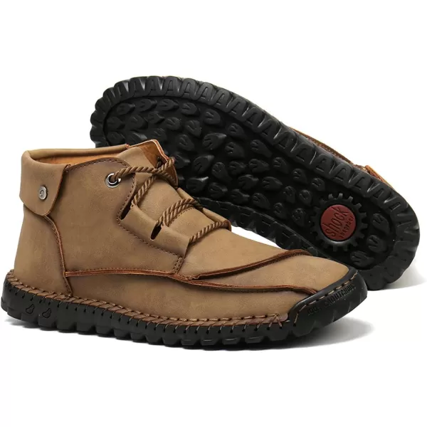 Lazzy Mens Casual Ankle Boots Leather Chukka Boot Comfortable Oxfords Dress Walking Shoes for MenCamela