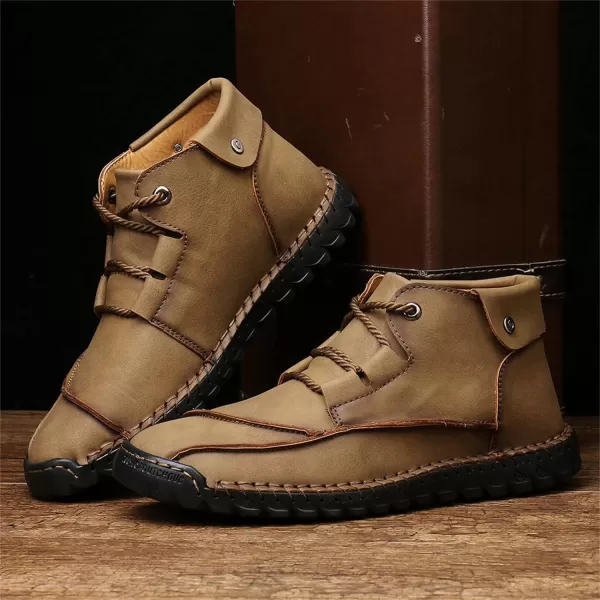 Lazzy Mens Casual Ankle Boots Leather Chukka Boot Comfortable Oxfords Dress Walking Shoes for MenCamela
