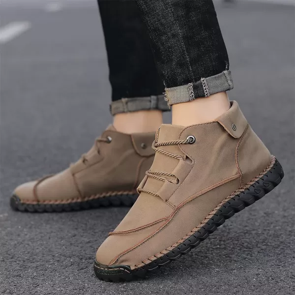 Lazzy Mens Casual Ankle Boots Leather Chukka Boot Comfortable Oxfords Dress Walking Shoes for MenCamela