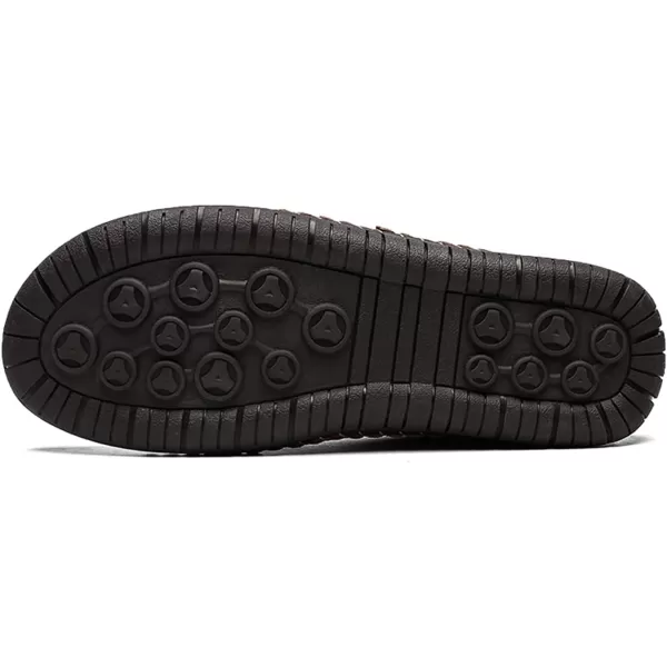 Lazzy Mens Slip On Shoes Pu Leather Casual Loafers Hand Stiching Chukka Boots Fashion Oxfords Shoes Vintage Walking Driving Shoes for MaleBlack