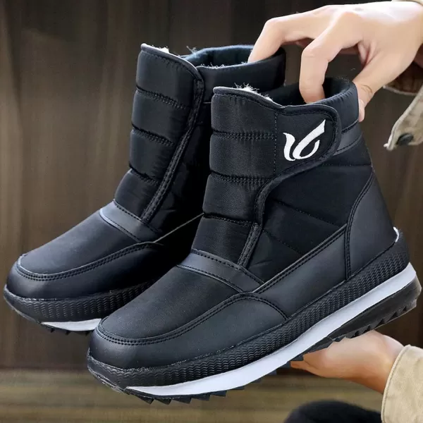 Lazzy Mens Winter Snow Boots Waterproof Fur Lined Cold Weather Ankle Boots Comfortable Casual Winter Hiking Walking ShoesNavy Blue