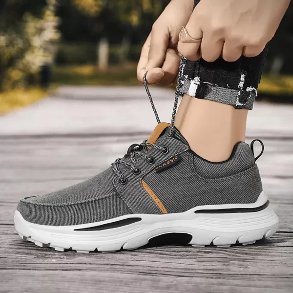 Lazzy Mens Casual Shoes SlipOn Loafers Lace Up Oxfords Lightweight Boat Shoes Comfortable Walking Driving Shoes for MenGrey