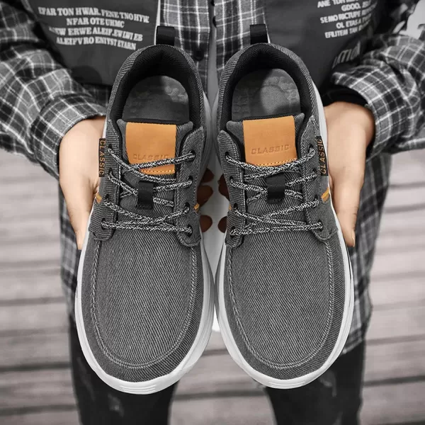 Lazzy Mens Casual Shoes SlipOn Loafers Lace Up Oxfords Lightweight Boat Shoes Comfortable Walking Driving Shoes for MenGrey