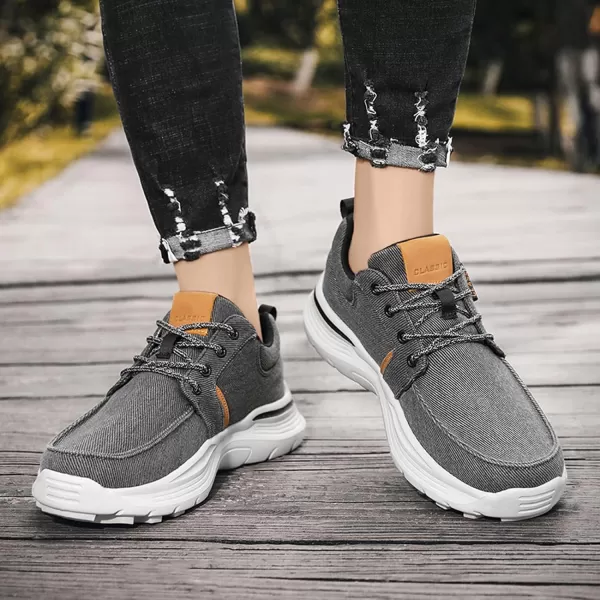 Lazzy Mens Casual Shoes SlipOn Loafers Lace Up Oxfords Lightweight Boat Shoes Comfortable Walking Driving Shoes for MenGrey