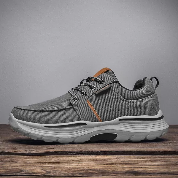 Lazzy Mens Casual Shoes SlipOn Loafers Lace Up Oxfords Lightweight Boat Shoes Comfortable Walking Driving Shoes for MenGrey
