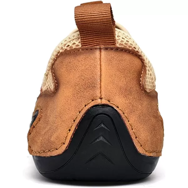 Men Casual Shoes Comfort Slip On Loafers Summer Outdoor Hiking Walking Shoes Work Office Sneaker Shoes for Men Size 6512Brown