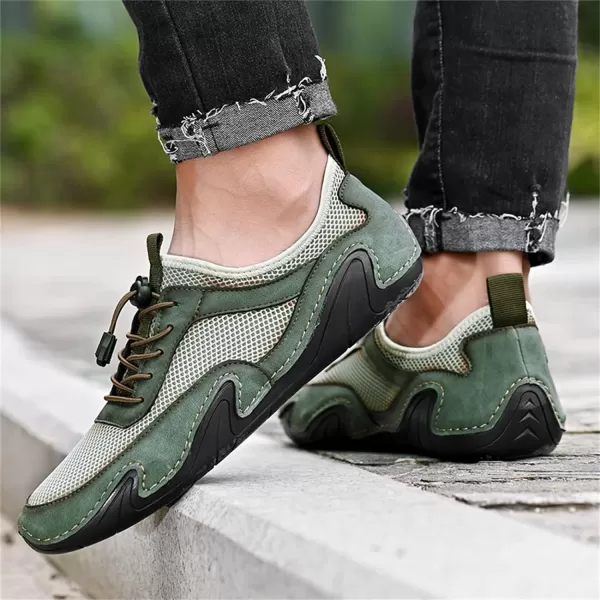 Men Casual Shoes Comfort Slip On Loafers Summer Outdoor Hiking Walking Shoes Work Office Sneaker Shoes for Men Size 6512Green