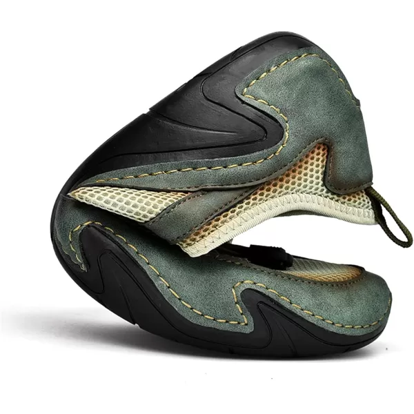 Men Casual Shoes Comfort Slip On Loafers Summer Outdoor Hiking Walking Shoes Work Office Sneaker Shoes for Men Size 6512Green