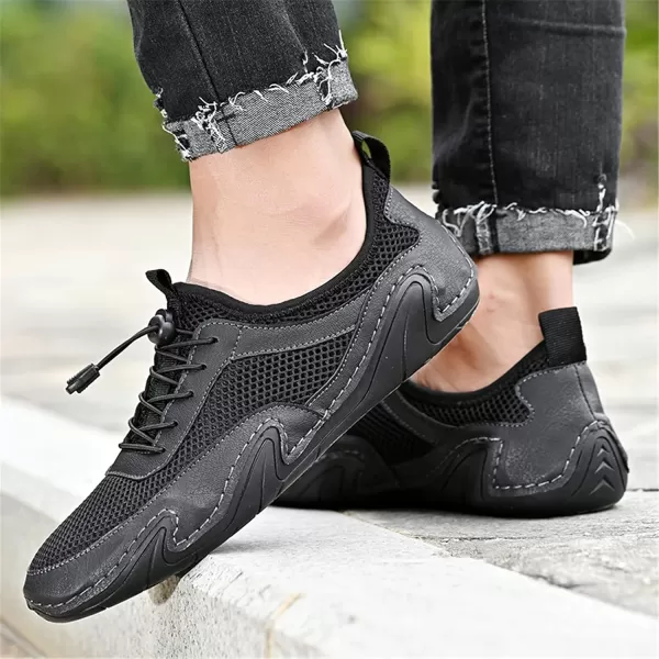 Men Casual Shoes Comfort Slip On Loafers Summer Outdoor Hiking Walking Shoes Work Office Sneaker Shoes for Men Size 6512Grey