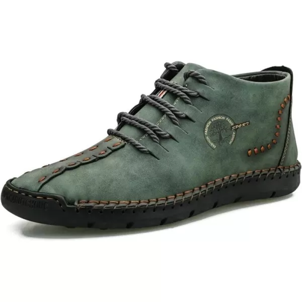 Dacomfy Mens Shoes Mens Ankle Boots Leather Casual Loafers Shoes Work Boots for Men Lace Up Chukka Dress Boot Motorcycle Walking Boot Shoes for Office Outdoor Black Brown Khaki GreenGreen