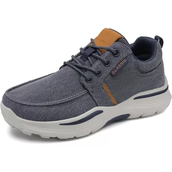 Lazzy Mens Casual Shoes SlipOn Loafers Lace Up Oxfords Lightweight Boat Shoes Comfortable Walking Driving Shoes for MenBlue
