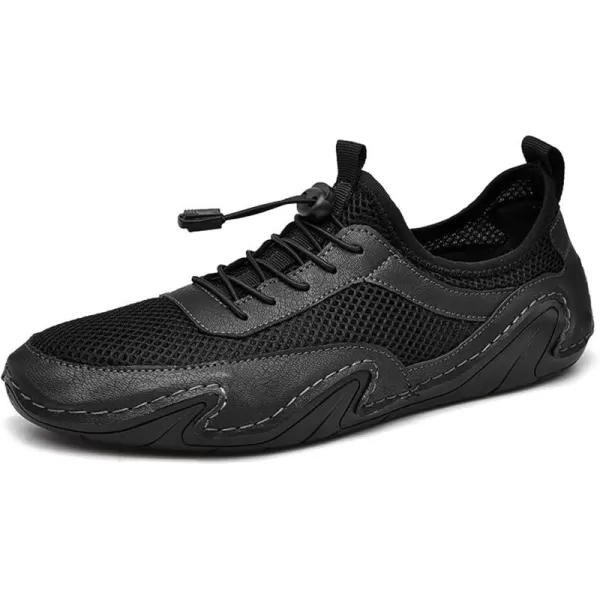 Men Casual Shoes Comfort Slip On Loafers Summer Outdoor Hiking Walking Shoes Work Office Sneaker Shoes for Men Size 6512Black