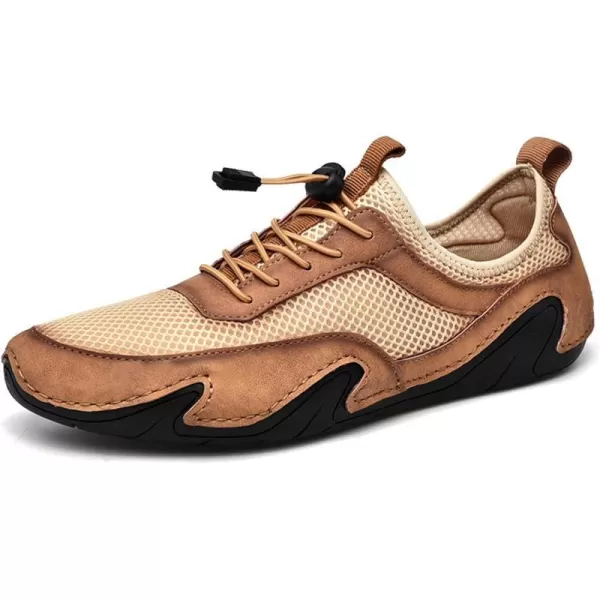 Men Casual Shoes Comfort Slip On Loafers Summer Outdoor Hiking Walking Shoes Work Office Sneaker Shoes for Men Size 6512Brown