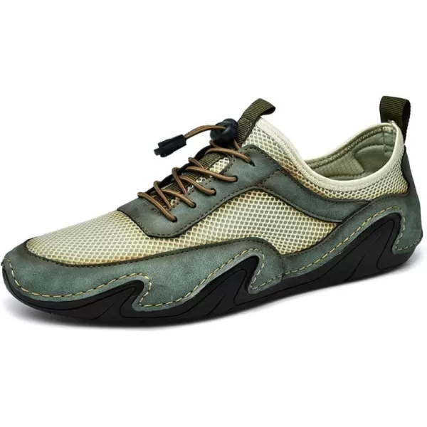 Men Casual Shoes Comfort Slip On Loafers Summer Outdoor Hiking Walking Shoes Work Office Sneaker Shoes for Men Size 6512Green