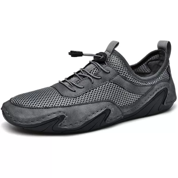 Men Casual Shoes Comfort Slip On Loafers Summer Outdoor Hiking Walking Shoes Work Office Sneaker Shoes for Men Size 6512Grey
