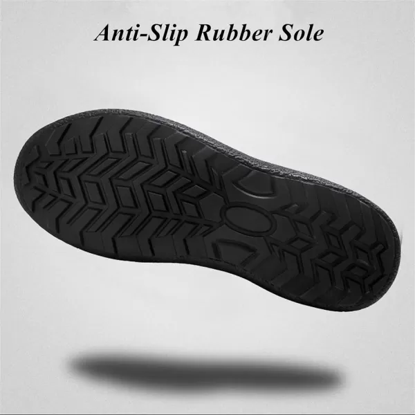 Lazzy Mens Snow Boots Winter Shoes Warm Fur Lined Ankle Boots AntiSlip Waterproof Outdoors Hiking ShoesBlack