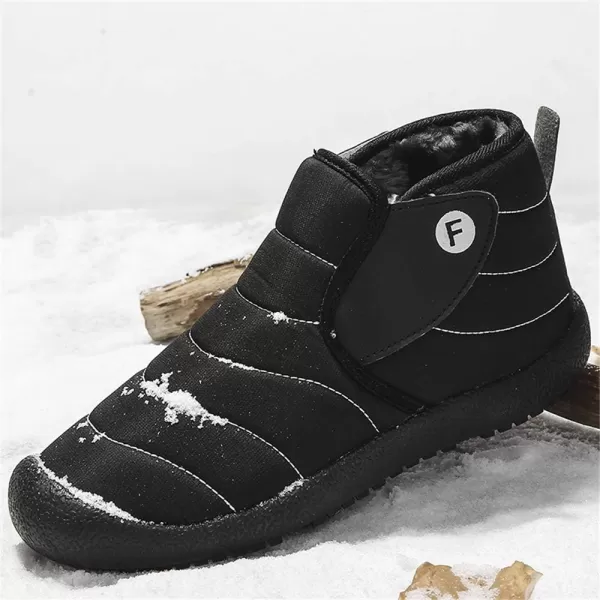 Lazzy Warm Snow Boots Womens Winter Ankle Bootie Slip On AntiSlip Ankle Short Boots Waterproof Outdoor Walking ShoesBlacka