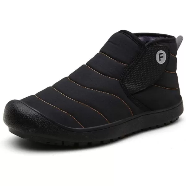 Lazzy Warm Snow Boots Womens Winter Ankle Bootie Slip On AntiSlip Ankle Short Boots Waterproof Outdoor Walking ShoesBlacka