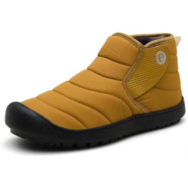 Lazzy Warm Snow Boots Womens Winter Ankle Bootie Slip On AntiSlip Ankle Short Boots Waterproof Outdoor Walking ShoesYellow