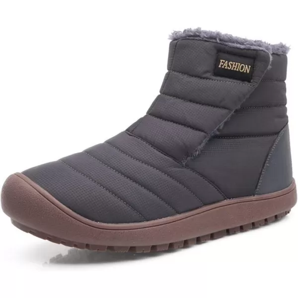 Lazzy Womens Winter Ankle Boots Faux Fur Snow Warm Short Booties AntiSlip Velour Cuff Sock Knit Cold Weather Boots Winter Outdoor Walking ShoesGrey