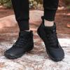 imageLazzy Mens Snow Boots Winter Casual Shoes Water Resistant Outdoor Shoes Fur Lined Warm Ankle Boots Black Size 65
