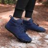 imageLazzy Mens Snow Boots Winter Casual Shoes Water Resistant Outdoor Shoes Fur Lined Warm Ankle Boots Blue Size 65