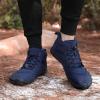 imageLazzy Mens Snow Boots Winter Casual Shoes Water Resistant Outdoor Shoes Fur Lined Warm Ankle Boots Blue Size 65