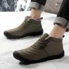 imageLazzy Mens Snow Boots Winter Shoes Warm Fur Lined Ankle Boots AntiSlip Waterproof Outdoors Hiking Shoes Army Green Size 10