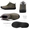 imageLazzy Mens Snow Boots Winter Shoes Warm Fur Lined Ankle Boots AntiSlip Waterproof Outdoors Hiking Shoes Army Green Size 10
