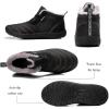 imageLazzy Mens Snow Boots Winter Shoes Warm Fur Lined Ankle Boots AntiSlip Waterproof Outdoors Hiking Shoes Black Size 10