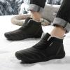 imageLazzy Mens Snow Boots Winter Shoes Warm Fur Lined Ankle Boots AntiSlip Waterproof Outdoors Hiking Shoes Black Size 10
