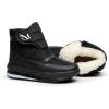 imageLazzy Mens Winter Snow Boots Waterproof Fur Lined Cold Weather Ankle Boots Comfortable Casual Winter Hiking Walking Shoes Black Size 10