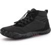 imageLazzy Mens Snow Boots Winter Casual Shoes Water Resistant Outdoor Shoes Fur Lined Warm Ankle Boots Black Size 65