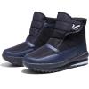 imageLazzy Mens Winter Snow Boots Waterproof Fur Lined Cold Weather Ankle Boots Comfortable Casual Winter Hiking Walking Shoes Navy Blue Size 10