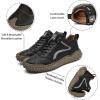 imageDacomfy Mens Casual Shoes Slip On Fashion Sneakers Outdoor Walking Hiking Shoes Lace Up Casual Dress Oxfords for Men Black Size 9