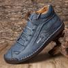 imageDacomfy Mens Shoes Leather Work Boots Casual Oxfords Shoes for Men LaceUp Motorcycle Chukka Boots Fashion Ankle Booties Retro Outdoor Hiking Boots Outdoor Walking Shoes Blue Size 12