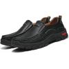 imageLazzy Loafers for Men Slip On Casual Shoes Leather Outdoor Driving Boat Shoe Black Size 115