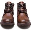 imageLazzy Mens Casual Dress Ankle Boots Oxfords Chukka Shoes Motorcycle Combat Boots LaceUp Side Zipper Leather Shoes