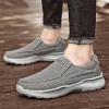 imageLazzy Mens Casual Loafers Slip On Boat Shoes Canvas Fashion Shoes Breathable Oxfords Comfortable Stretch Sneakers Gray Size 10