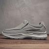 imageLazzy Mens Casual Loafers Slip On Boat Shoes Canvas Fashion Shoes Breathable Oxfords Comfortable Stretch Sneakers Gray Size 10